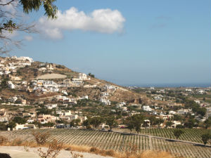 Exa Gonia uitzicht op Santorini